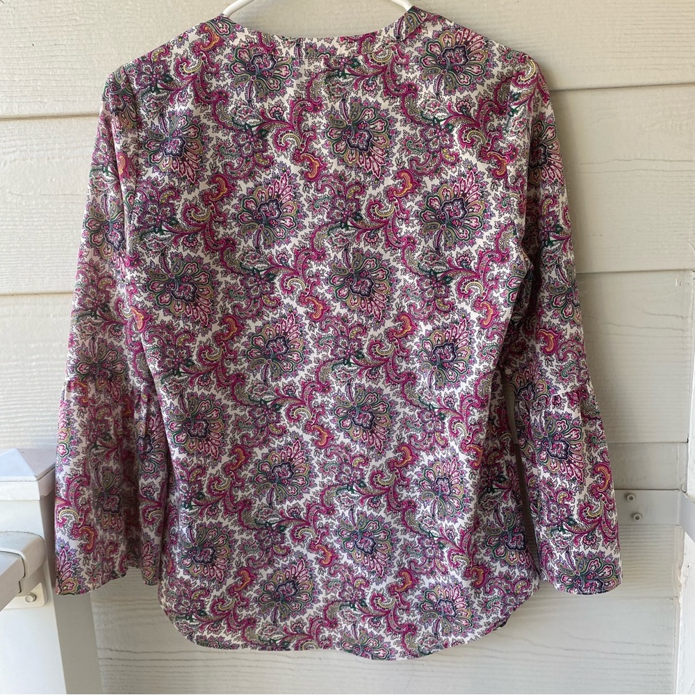 J CREW Paisley Bell Sleeved Blouse - Picture 5 of 8